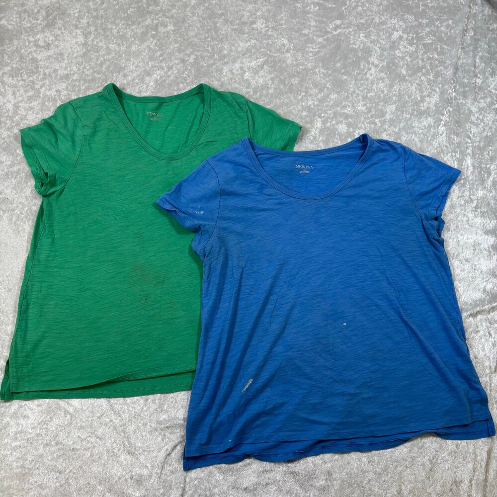 Women’s Distressed Bundle Of 2 Merona T-Shirts Size XL